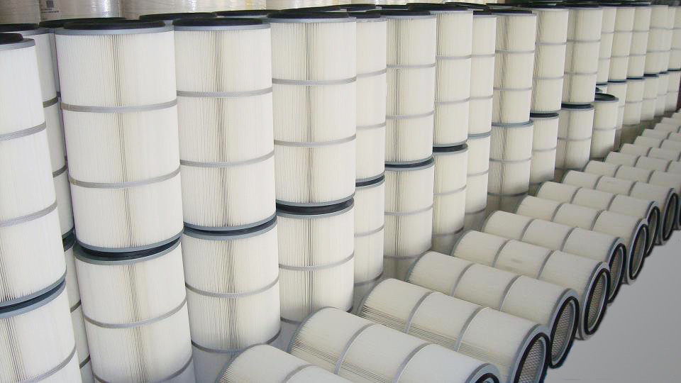 सफेद रंग गैस टर्बाइन फिल्टर / धूल चिमटा औद्योगिक कारतूस फ़िल्टर